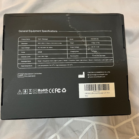 Cincom Portable Hand Massager Teal Cordless with Heat and Compression Arthritis - Picture 4 of 9